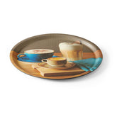 Tava de servire anti-alunecare,rotunda, cu imprimeu,  ø380x(H)15mm